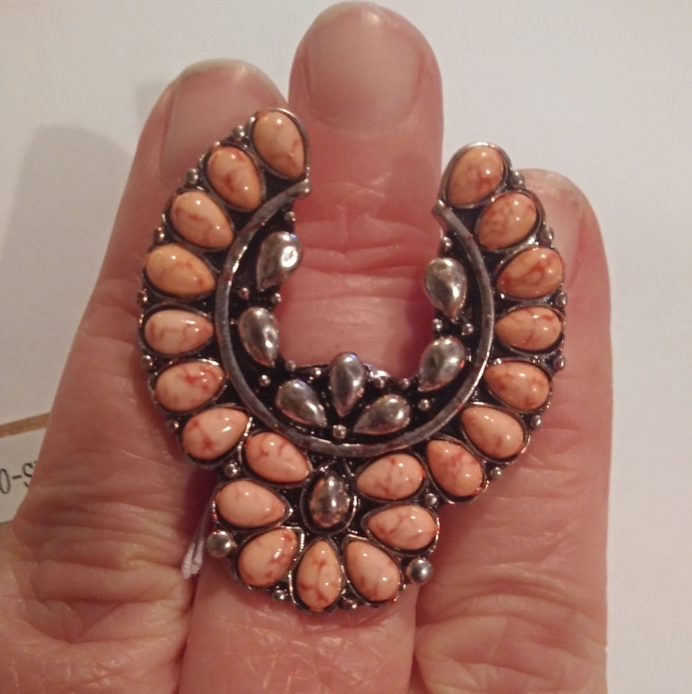 Native inspired Cuff Ring - Picture 2 of 3